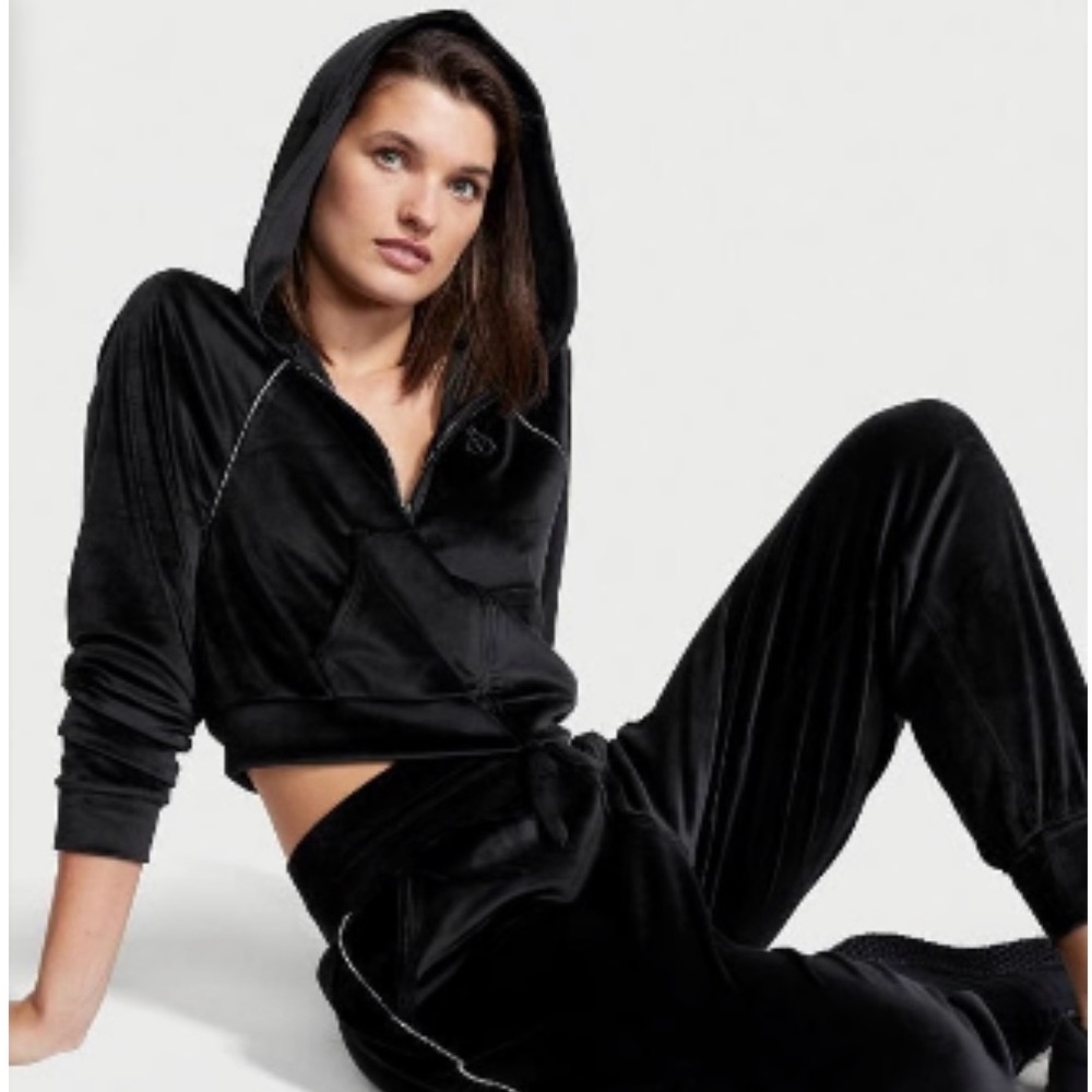 Victoria’s Secret velour diamanté jogger and hoodie tracksuit